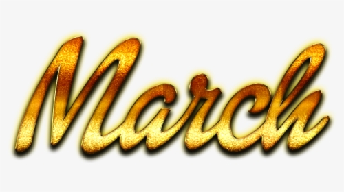 March Golden Letters Name Png - Graphic Design, Transparent Png, Transparent PNG