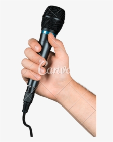 Clip Art Hand Holding Mic - Hand Holding Microphone Transparent, HD Png Download, Transparent PNG