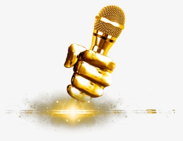 Karaoke - Golden Microphone Transparent Background, HD Png Download, Transparent PNG