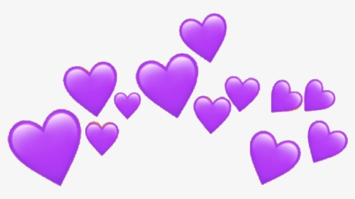 Purple Heart Emoji Transparent - Aesthetic Heart Crown Png, Png Download, Transparent PNG