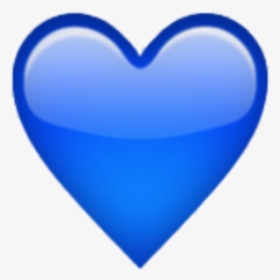 Emoji Heart Sticker Love Emoticon - Transparent Blue Heart Emoji, HD Png Download, Transparent PNG