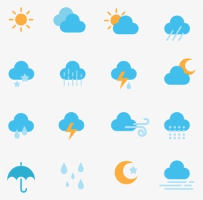 Blue Symbol Weather Rain Area Download Free Image - Weather Symbols Transparent, HD Png Download, Transparent PNG