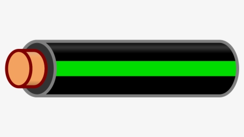 Wire Black Green Stripe - Black Wire With Red Stripe, HD Png Download, Transparent PNG
