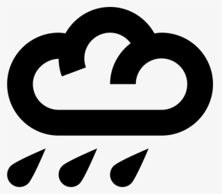 Rain Weather Cloud - Rain Symbol Text, HD Png Download, Transparent PNG