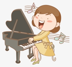 Piano Clipart Pianist - Play The Piano Cartoon, HD Png Download, Transparent PNG