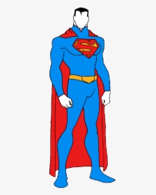 Superman Dress Cliparts - Superman Template, HD Png Download, Transparent PNG