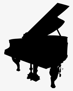 Grand Piano, Silhouette, Black, Instrument, Shape - Grand Piano Silhouette Png, Transparent Png, Transparent PNG