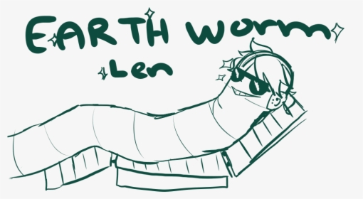 Worm Drawing Earth - Earthworm Len, HD Png Download, Transparent PNG