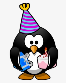 Birthday Penguin Clipart, HD Png Download, Transparent PNG