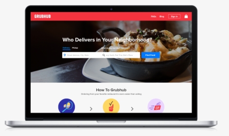 Grubhub Home Page, HD Png Download, Transparent PNG