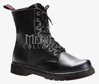 Goth Black Combat Boots , Png Download - Doc Martens With Zipper On Side, Transparent Png, Transparent PNG
