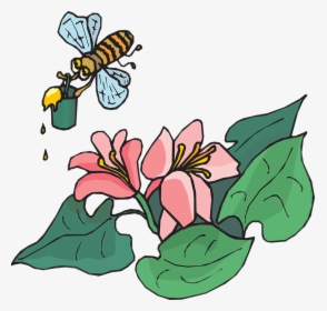 Bee With Pollen Svg Clip Arts - Bee Pollen Clip Art, HD Png Download, Transparent PNG