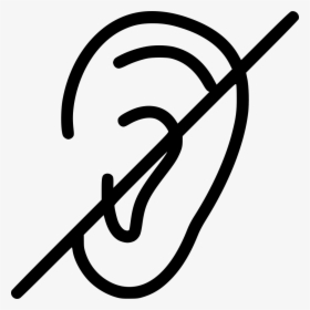 Ear - Deaf Clipart Black And White, HD Png Download, Transparent PNG