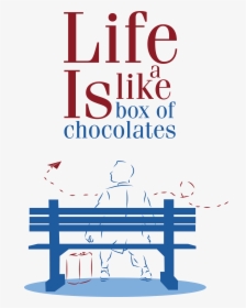 Forrest Gump, Ilustração Minimalista, Vetor, Filme - Life Is Like A Box Of Chocolats, HD Png Download, Transparent PNG