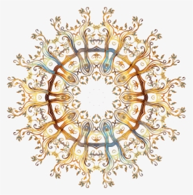 Chromatic Gold Flourish Ornament 3 No Background - Circle, HD Png Download, Transparent PNG