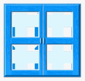 Transparent Wooden Window Frame Png - Blue Window Frames Transparent, Png Download, Transparent PNG