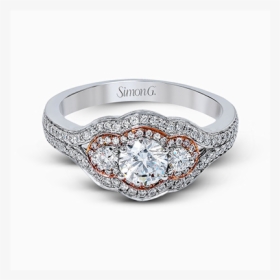 18k White & Rose Gold Engagement Ring - Pre-engagement Ring, HD Png Download, Transparent PNG
