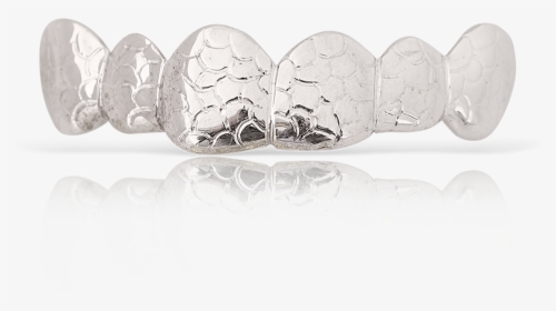 6 Polished Nugget Style White Gold Teeth - Silver, HD Png Download, Transparent PNG