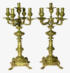 Gothic Candles Png Candelabra - Brass, Transparent Png, Transparent PNG