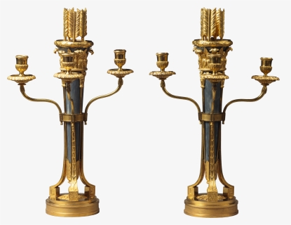 Bronze And Turquin Blue Marble Candelabra In The Form - Column, HD Png Download, Transparent PNG