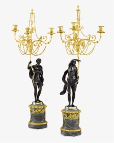 Russian Figural Bronze Candelabra - Chandelier, HD Png Download, Transparent PNG