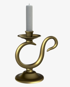 Candlestick Candle Golden Candlestick Free Photo - Подсвечник Со Свечой, HD Png Download, Transparent PNG