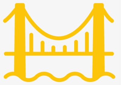 Bridge Icon - Yellow Bridge Icon, HD Png Download, Transparent PNG