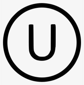 Black And White Letter U Png - Arrow In Circle Icon Png, Transparent Png, Transparent PNG