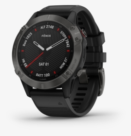 Garmin Fenix 6 Sapphire Multisport Gps Watch, Carbon - Garmin Fenix 5x Plus Sapphire, HD Png Download, Transparent PNG