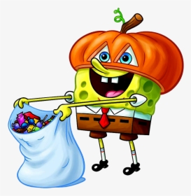 Bob Esponja Em Png - Halloween Spongebob Coloring Pages, Transparent Png, Transparent PNG