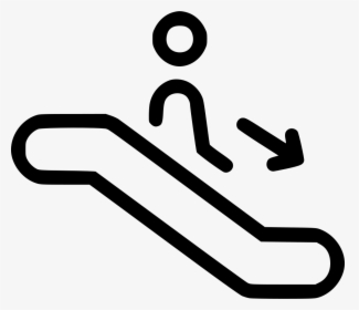 Rolling Stairs Down - Escalator Icon Going Down, HD Png Download, Transparent PNG