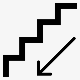 Stairs Down Filled Icon - Treppe Runter Symbol, HD Png Download, Transparent PNG
