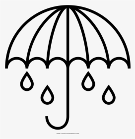 Umbrella Rain Coloring Page - Guarda Chuva Para Colorir, HD Png Download, Transparent PNG
