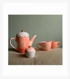 Delicate Flower Teapot And Tea Cups Set - Ceramic, HD Png Download, Transparent PNG