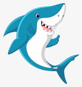 Transparent Shark Png Transparent - Fish And Shark Cartoon, Png Download, Transparent PNG