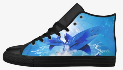 The Cartoon Sharks Aquila High Top Microfiber Leather - Shoe, HD Png Download, Transparent PNG