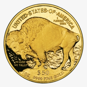 Nickel, 24 Karat, Coin, Gold, Bull, Wertvolll, Jewel - Usa 50 Dollar Coin, HD Png Download, Transparent PNG