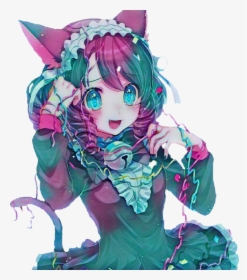 Anime Neko Nekogirl Animegirl Manga Mangagirl Adesivian - Wolf Cute Anime Girl, HD Png Download, Transparent PNG
