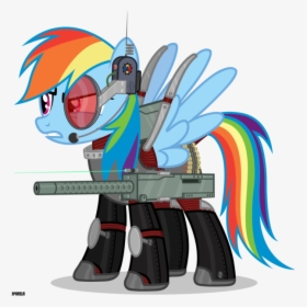 Rainbow Dash With A Gun, HD Png Download, Transparent PNG