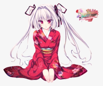 3 Kb, Desk, Af/46 - Anime Girl Red Kimono, HD Png Download, Transparent PNG