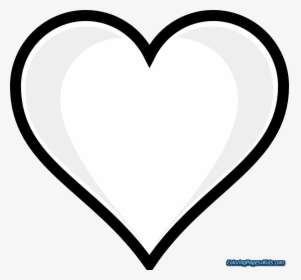 Heart On Fire Printable Coloring Pages With Hearts - Full Page Heart Printable, HD Png Download, Transparent PNG
