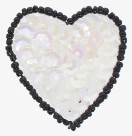 Heart Beaded & Sequin Applique - Necklace, HD Png Download, Transparent PNG