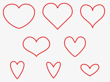Red Heart Outline - Heart, HD Png Download, Transparent PNG