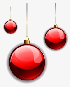 Christmas Vector Elements Balls Red Png And Image - Bola De Natal Png, Transparent Png, Transparent PNG