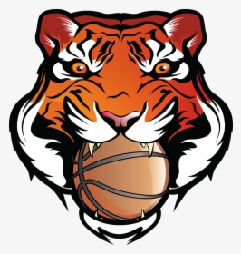 Transparent Tiger Face Clipart Black And White - Basketball Tiger Logo Png, Png Download, Transparent PNG
