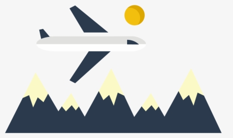 Airplane Flat Design Illustration - Airplane Flat Illustration, HD Png Download, Transparent PNG