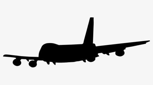 Vector Black And White Download Png Clip Art Image - Transparent Background Airplane Silhouette Png, Png Download, Transparent PNG