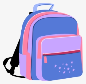 Backpack Bag Clip Art - Girl Backpack Clipart, HD Png Download, Transparent PNG