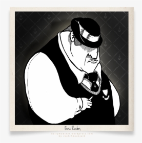 Boss Boston Character Design Illustration Cartoon Black - Boss Cartoon Black And White, HD Png Download, Transparent PNG