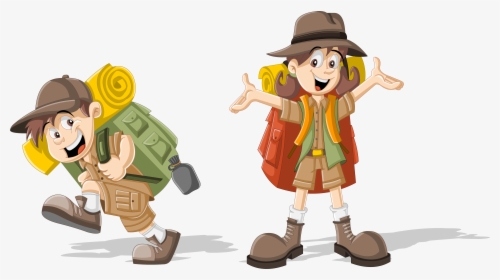 Design Backpack Character Scouting Children Download, HD Png Download, Transparent PNG
